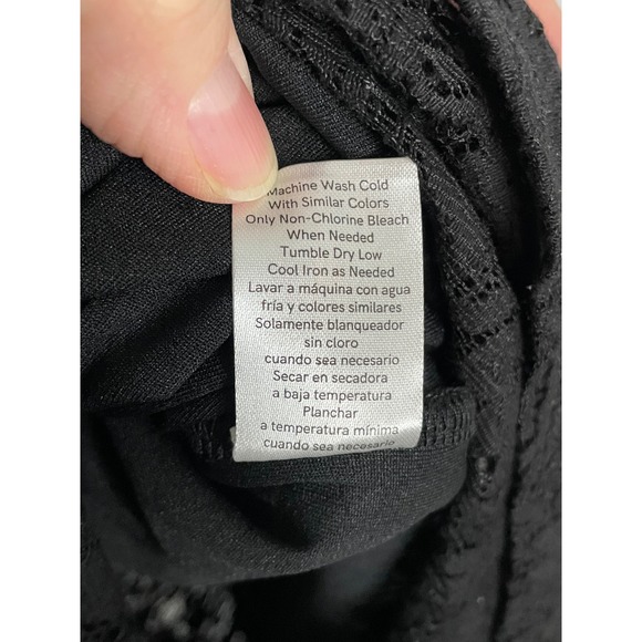 Venus Black Off Shoulder Lace Trim Hi Lo Dress Womens Size 6 Formal Evening - Picture 14 of 16